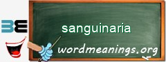 WordMeaning blackboard for sanguinaria